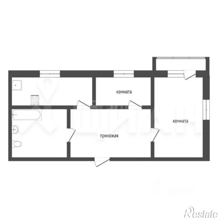 2-комн квартира ул Пушкина, 17,  д. 17